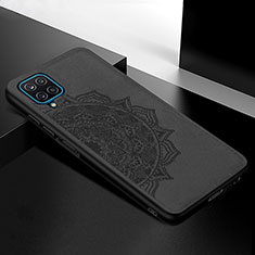 Silikon Hülle Handyhülle Ultra Dünn Schutzhülle Tasche Flexible mit Magnetisch S05D für Samsung Galaxy A12 5G Schwarz