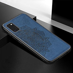 Silikon Hülle Handyhülle Ultra Dünn Schutzhülle Tasche Flexible mit Magnetisch S05D für Samsung Galaxy A41 Blau
