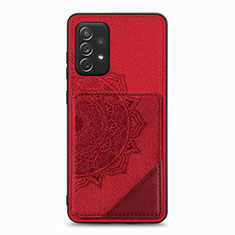 Silikon Hülle Handyhülle Ultra Dünn Schutzhülle Tasche Flexible mit Magnetisch S05D für Samsung Galaxy A52 5G Rot