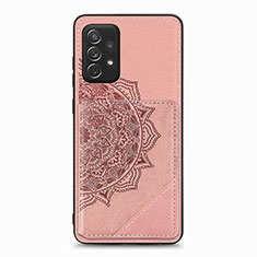 Silikon Hülle Handyhülle Ultra Dünn Schutzhülle Tasche Flexible mit Magnetisch S05D für Samsung Galaxy A72 5G Rosegold