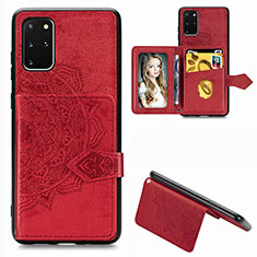 Silikon Hülle Handyhülle Ultra Dünn Schutzhülle Tasche Flexible mit Magnetisch S05D für Samsung Galaxy S20 Plus 5G Rot