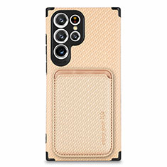 Silikon Hülle Handyhülle Ultra Dünn Schutzhülle Tasche Flexible mit Magnetisch S05D für Samsung Galaxy S23 Ultra 5G Gold