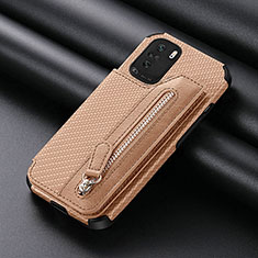 Silikon Hülle Handyhülle Ultra Dünn Schutzhülle Tasche Flexible mit Magnetisch S05D für Xiaomi Poco F3 5G Gold