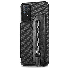 Silikon Hülle Handyhülle Ultra Dünn Schutzhülle Tasche Flexible mit Magnetisch S05D für Xiaomi Redmi Note 11 Pro 4G Schwarz