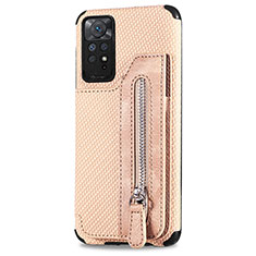 Silikon Hülle Handyhülle Ultra Dünn Schutzhülle Tasche Flexible mit Magnetisch S05D für Xiaomi Redmi Note 12 Pro 4G Gold