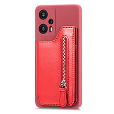 Silikon Hülle Handyhülle Ultra Dünn Schutzhülle Tasche Flexible mit Magnetisch S05D für Xiaomi Redmi Note 12 Turbo 5G Rot