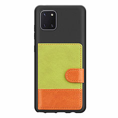 Silikon Hülle Handyhülle Ultra Dünn Schutzhülle Tasche Flexible mit Magnetisch S06D für Samsung Galaxy A81 Grün