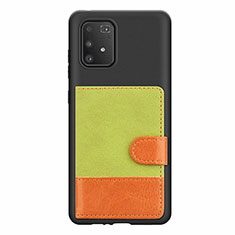 Silikon Hülle Handyhülle Ultra Dünn Schutzhülle Tasche Flexible mit Magnetisch S06D für Samsung Galaxy A91 Grün