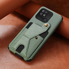 Silikon Hülle Handyhülle Ultra Dünn Schutzhülle Tasche Flexible mit Magnetisch S06D für Xiaomi Redmi 10 India Grün