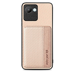 Silikon Hülle Handyhülle Ultra Dünn Schutzhülle Tasche Flexible mit Magnetisch S07D für Realme C30 Gold