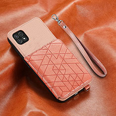 Silikon Hülle Handyhülle Ultra Dünn Schutzhülle Tasche Flexible mit Magnetisch S07D für Samsung Galaxy A22 5G Rosa