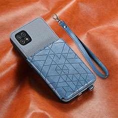 Silikon Hülle Handyhülle Ultra Dünn Schutzhülle Tasche Flexible mit Magnetisch S07D für Samsung Galaxy A22s 5G Blau
