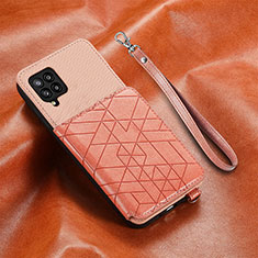 Silikon Hülle Handyhülle Ultra Dünn Schutzhülle Tasche Flexible mit Magnetisch S07D für Samsung Galaxy A42 5G Rosa