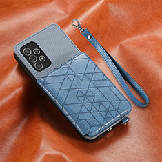 Silikon Hülle Handyhülle Ultra Dünn Schutzhülle Tasche Flexible mit Magnetisch S07D für Samsung Galaxy A52s 5G Blau