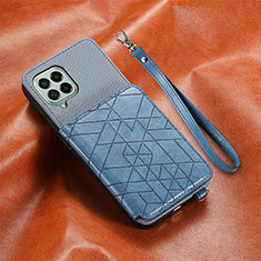 Silikon Hülle Handyhülle Ultra Dünn Schutzhülle Tasche Flexible mit Magnetisch S07D für Samsung Galaxy M53 5G Blau