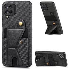 Silikon Hülle Handyhülle Ultra Dünn Schutzhülle Tasche Flexible mit Magnetisch S08D für Samsung Galaxy A22 4G Schwarz
