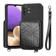 Silikon Hülle Handyhülle Ultra Dünn Schutzhülle Tasche Flexible mit Magnetisch S08D für Samsung Galaxy M32 5G Schwarz