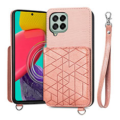 Silikon Hülle Handyhülle Ultra Dünn Schutzhülle Tasche Flexible mit Magnetisch S08D für Samsung Galaxy M53 5G Rosa