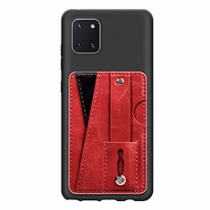 Silikon Hülle Handyhülle Ultra Dünn Schutzhülle Tasche Flexible mit Magnetisch S08D für Samsung Galaxy Note 10 Lite Rot