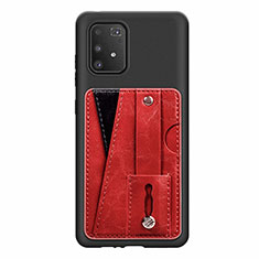 Silikon Hülle Handyhülle Ultra Dünn Schutzhülle Tasche Flexible mit Magnetisch S08D für Samsung Galaxy S10 Lite Rot
