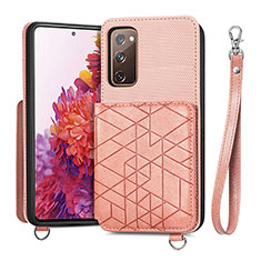 Silikon Hülle Handyhülle Ultra Dünn Schutzhülle Tasche Flexible mit Magnetisch S08D für Samsung Galaxy S20 FE 4G Rosa