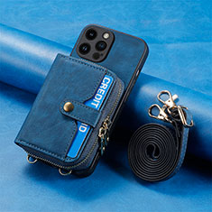 Silikon Hülle Handyhülle Ultra Dünn Schutzhülle Tasche Flexible mit Magnetisch S09D für Apple iPhone 13 Pro Max Blau