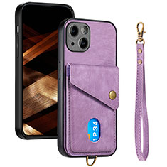 Silikon Hülle Handyhülle Ultra Dünn Schutzhülle Tasche Flexible mit Magnetisch S09D für Apple iPhone 13 Violett