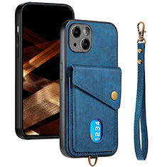 Silikon Hülle Handyhülle Ultra Dünn Schutzhülle Tasche Flexible mit Magnetisch S09D für Apple iPhone 14 Plus Blau
