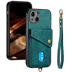 Silikon Hülle Handyhülle Ultra Dünn Schutzhülle Tasche Flexible mit Magnetisch S09D für Apple iPhone 14 Plus Grün