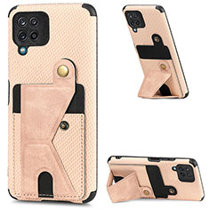 Silikon Hülle Handyhülle Ultra Dünn Schutzhülle Tasche Flexible mit Magnetisch S09D für Samsung Galaxy F12 Rosegold