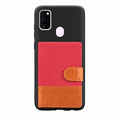 Silikon Hülle Handyhülle Ultra Dünn Schutzhülle Tasche Flexible mit Magnetisch S09D für Samsung Galaxy M21 Pink