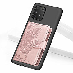 Silikon Hülle Handyhülle Ultra Dünn Schutzhülle Tasche Flexible mit Magnetisch S09D für Samsung Galaxy S10 Lite Rosa