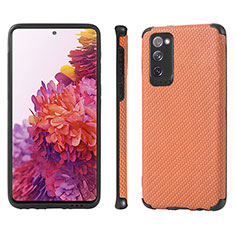 Silikon Hülle Handyhülle Ultra Dünn Schutzhülle Tasche Flexible mit Magnetisch S09D für Samsung Galaxy S20 FE (2022) 5G Orange