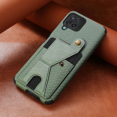 Silikon Hülle Handyhülle Ultra Dünn Schutzhülle Tasche Flexible mit Magnetisch S10D für Samsung Galaxy A12 5G Grün