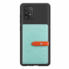 Silikon Hülle Handyhülle Ultra Dünn Schutzhülle Tasche Flexible mit Magnetisch S10D für Samsung Galaxy S10 Lite Hellblau