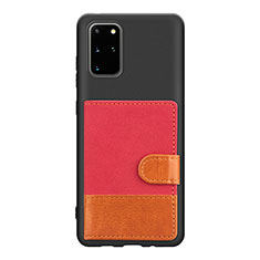 Silikon Hülle Handyhülle Ultra Dünn Schutzhülle Tasche Flexible mit Magnetisch S10D für Samsung Galaxy S20 Plus 5G Rot