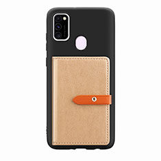 Silikon Hülle Handyhülle Ultra Dünn Schutzhülle Tasche Flexible mit Magnetisch S11D für Samsung Galaxy M30s Gold