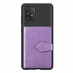 Silikon Hülle Handyhülle Ultra Dünn Schutzhülle Tasche Flexible mit Magnetisch S12D für Samsung Galaxy M80S Violett