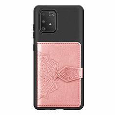 Silikon Hülle Handyhülle Ultra Dünn Schutzhülle Tasche Flexible mit Magnetisch S12D für Samsung Galaxy S10 Lite Rosa