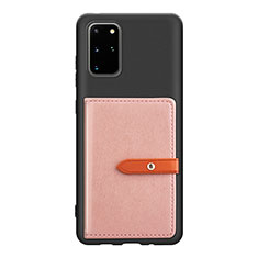 Silikon Hülle Handyhülle Ultra Dünn Schutzhülle Tasche Flexible mit Magnetisch S12D für Samsung Galaxy S20 Plus 5G Rosa