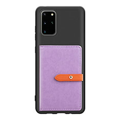 Silikon Hülle Handyhülle Ultra Dünn Schutzhülle Tasche Flexible mit Magnetisch S12D für Samsung Galaxy S20 Plus Violett