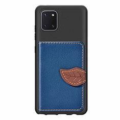Silikon Hülle Handyhülle Ultra Dünn Schutzhülle Tasche Flexible mit Magnetisch S15D für Samsung Galaxy M60s Blau