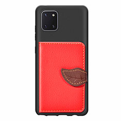 Silikon Hülle Handyhülle Ultra Dünn Schutzhülle Tasche Flexible mit Magnetisch S15D für Samsung Galaxy M60s Rot