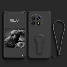 Silikon Hülle Handyhülle Ultra Dünn Schutzhülle Tasche Flexible mit Ständer für OnePlus 11R 5G Schwarz