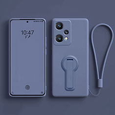 Silikon Hülle Handyhülle Ultra Dünn Schutzhülle Tasche Flexible mit Ständer für OnePlus Nord CE 2 Lite 5G Lavendel Grau