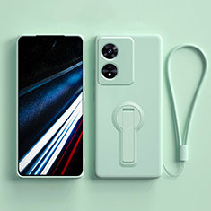 Silikon Hülle Handyhülle Ultra Dünn Schutzhülle Tasche Flexible mit Ständer für Oppo A78 4G Minzgrün