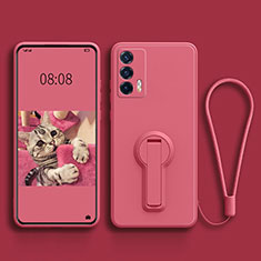 Silikon Hülle Handyhülle Ultra Dünn Schutzhülle Tasche Flexible mit Ständer für Realme GT 5G Pink