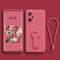 Silikon Hülle Handyhülle Ultra Dünn Schutzhülle Tasche Flexible mit Ständer für Realme GT Neo 3T 5G Pink