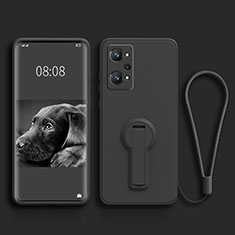 Silikon Hülle Handyhülle Ultra Dünn Schutzhülle Tasche Flexible mit Ständer für Realme GT Neo 3T 5G Schwarz