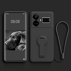 Silikon Hülle Handyhülle Ultra Dünn Schutzhülle Tasche Flexible mit Ständer für Realme GT Neo5 240W 5G Schwarz